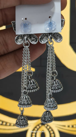 Silver butterfly earrings