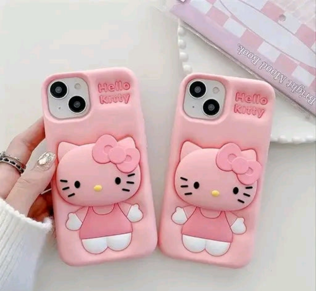 Elevate 3D Cute Cartoon Design with Precise Camera Cuts and shockproof Back Case Cover Compatible for i-Phone 13 - Bow