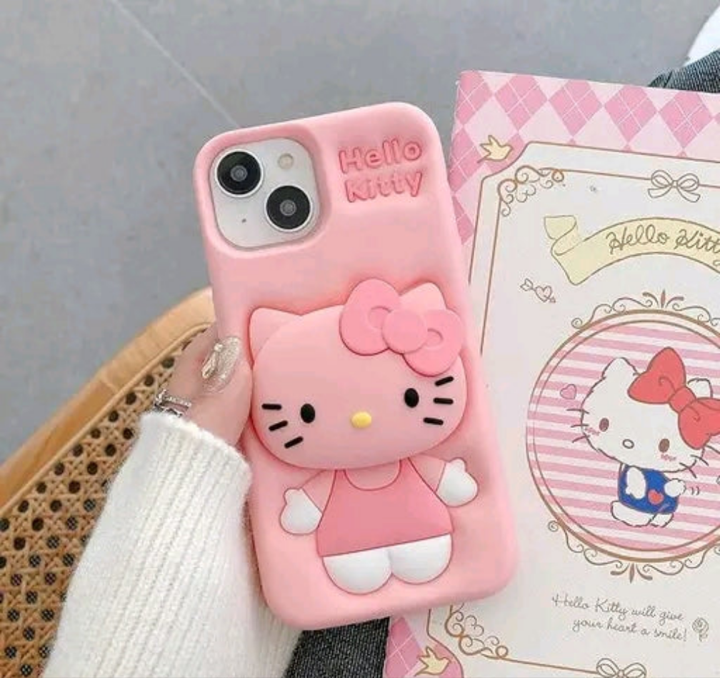Elevate 3D Cute Cartoon Design with Precise Camera Cuts and shockproof Back Case Cover Compatible for i-Phone 13 - Bow