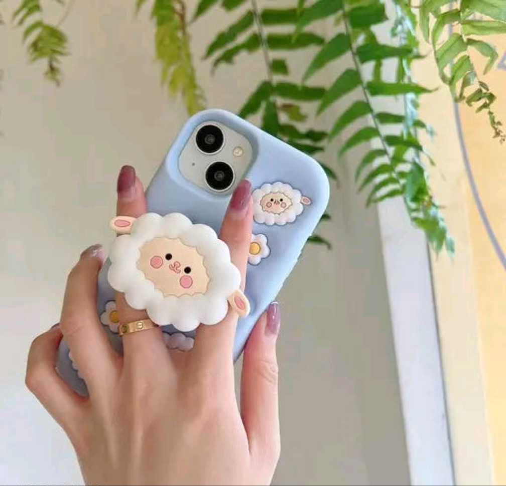 AIFEI Back Cover for iPhone 13/14/15 Cute FLOCK with Stand Case, Soft Silicone 3D Cartoon with Holder, Full Protective Back Cover
Brand