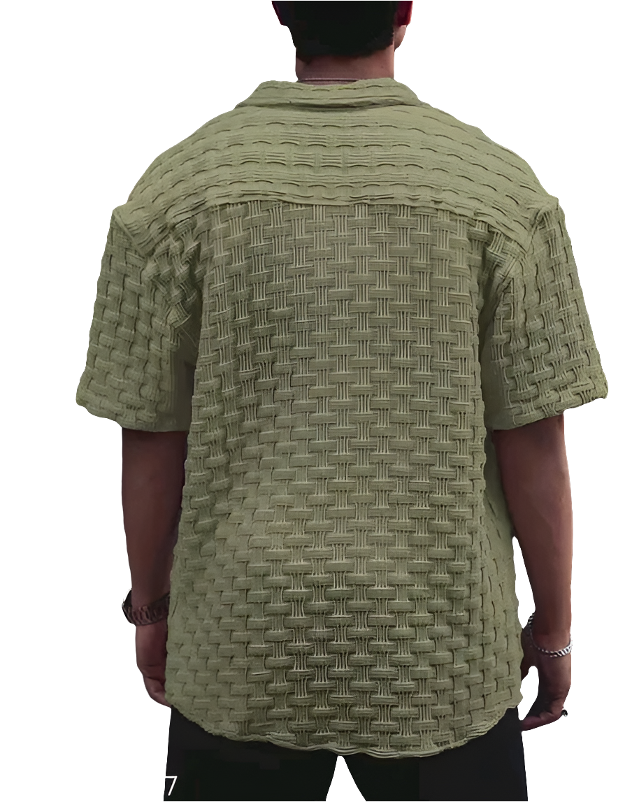 MORE N MORE TRENDZ Men Slim Fit Plain Chattai Design Casual Shirt For Men