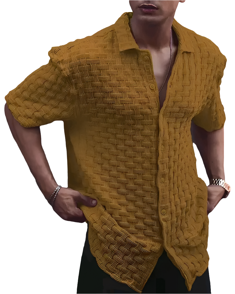 MORE N MORE TRENDZ Men Slim Fit Plain Chattai Design Casual Shirt For Men