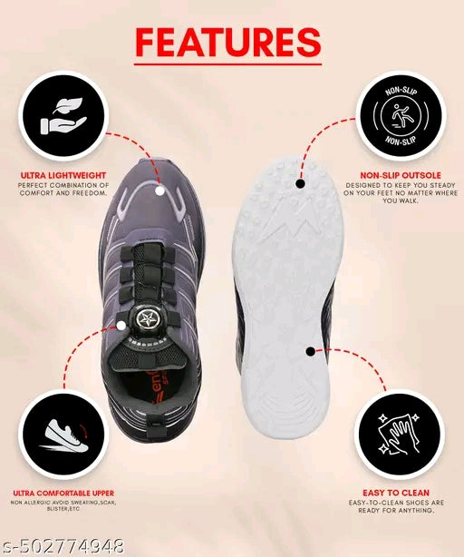Birde High Quality Double Inject Sole Technology, Spin Buckle Fast Lace-up Shoes For Outdoor, Walking, Gym, Training, Trekking, Running and Sports Shoes for Men
