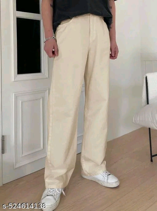 Men Baggy Jeans cream