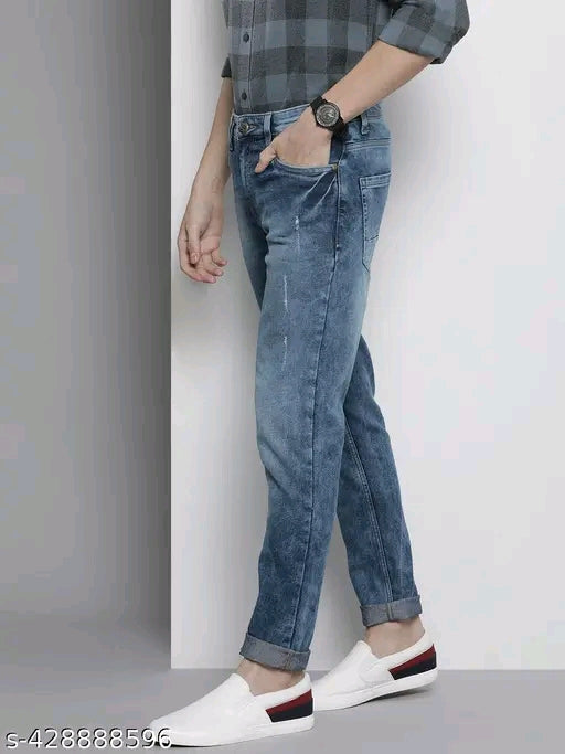 Men's Slim Dark Blue Jeans