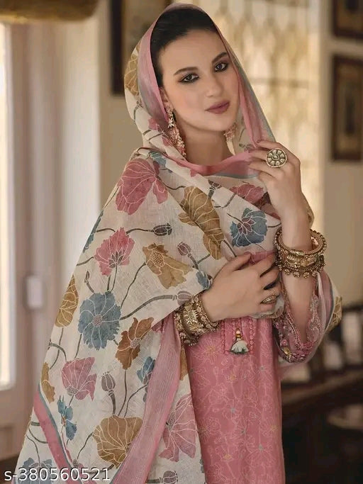 New Launch of Linen Cotton Kurta, Pant, and Dupatta Collection