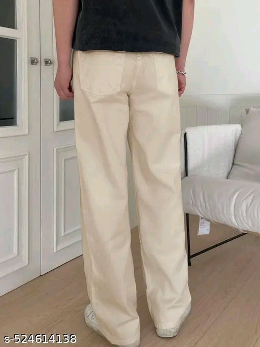 Men Baggy Jeans cream