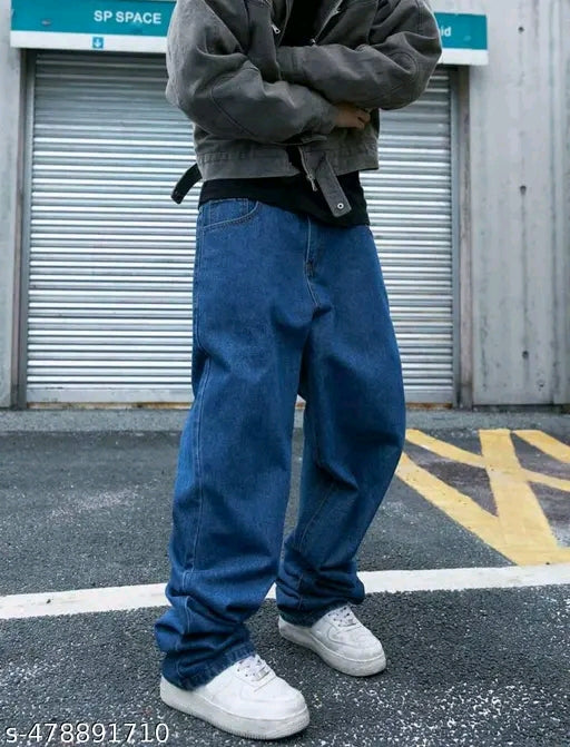 baggy mens dark blue jeans//baggy lose fit man jeans
