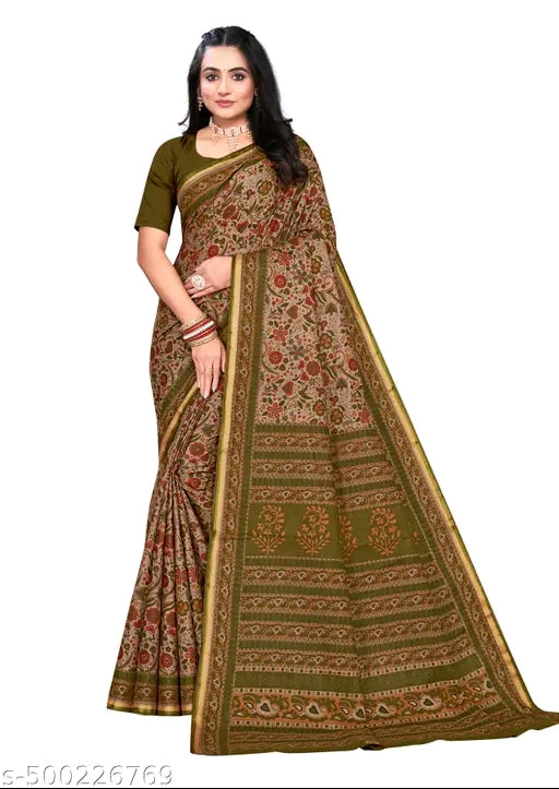 cotton printed saree
