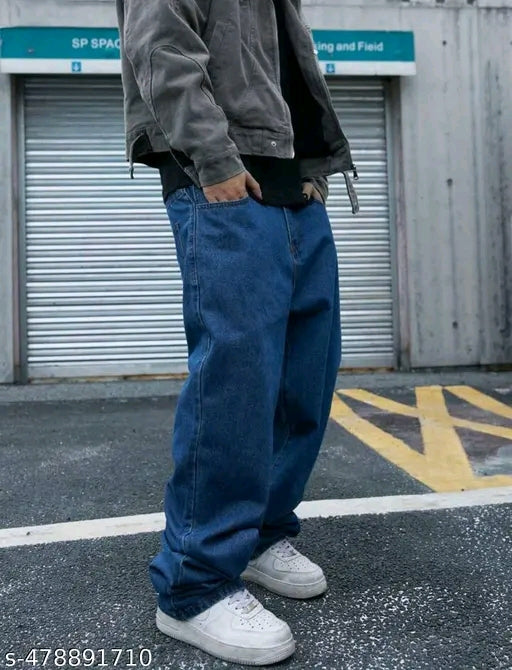 baggy mens dark blue jeans//baggy lose fit man jeans