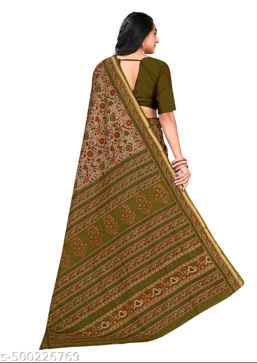 cotton printed saree