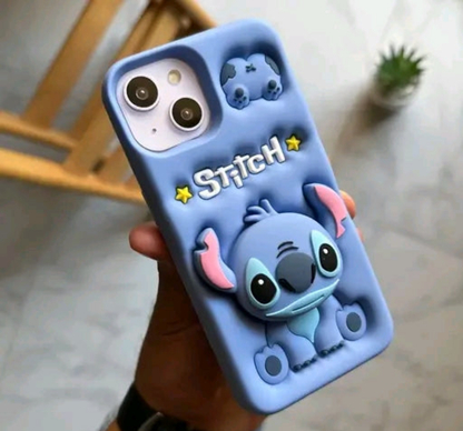 Elevate 3D Cute Cartoon Design with Precise Camera Cuts and shockproof Back Case Cover Compatible for i-Phone 13 - Bow