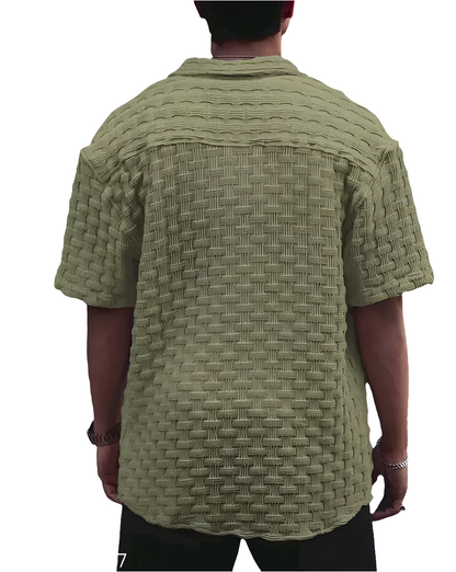 MORE N MORE TRENDZ Men Slim Fit Plain Chattai Design Casual Shirt For Men