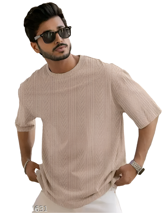 Men Solid Casual Green T-Shirt