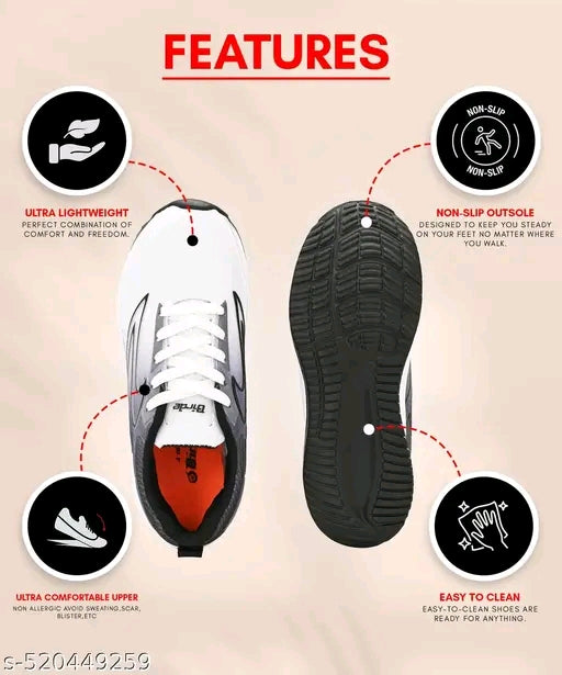 Men's Sport Comfortable Soft Lightweight Dailywear Walking & Running Sports Shoes