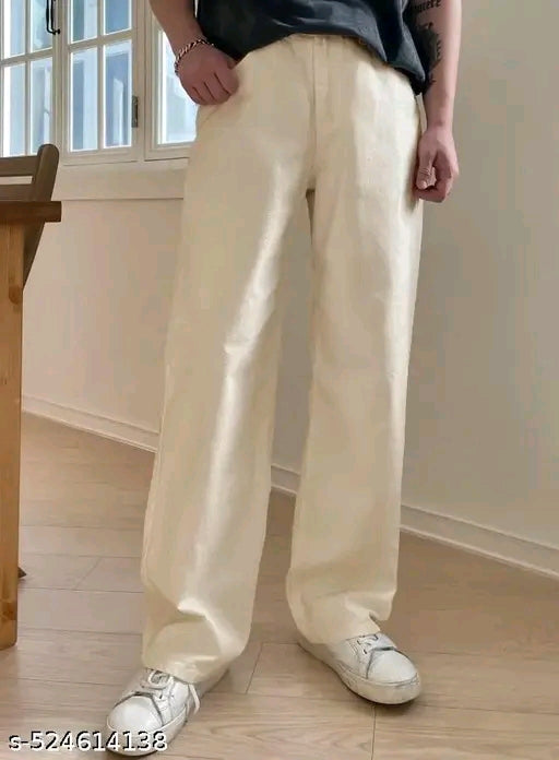 Men Baggy Jeans cream