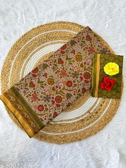cotton printed saree