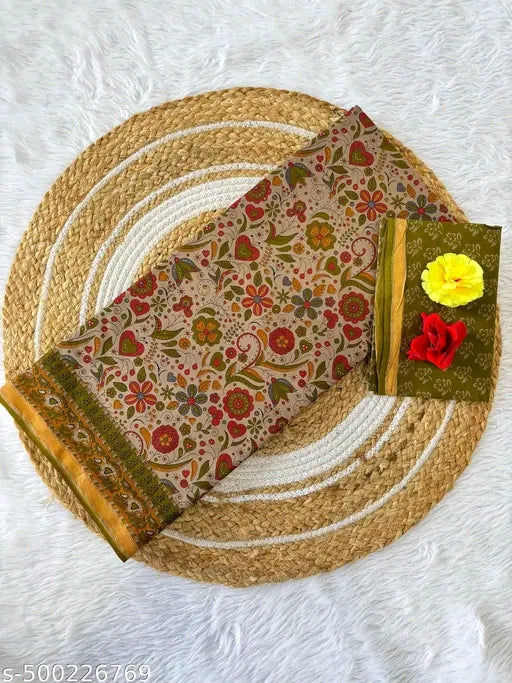 cotton printed saree