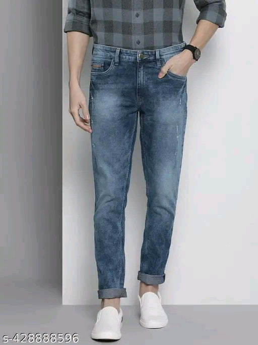 Men's Slim Dark Blue Jeans