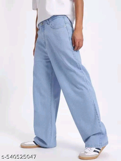 baggy mens ice blue jeans//baggy lose fit man jeans