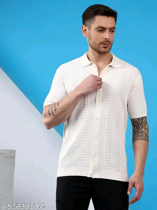 summer wear cotton knitted shirt for Men