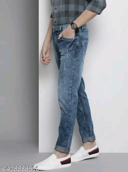 Men's Slim Dark Blue Jeans