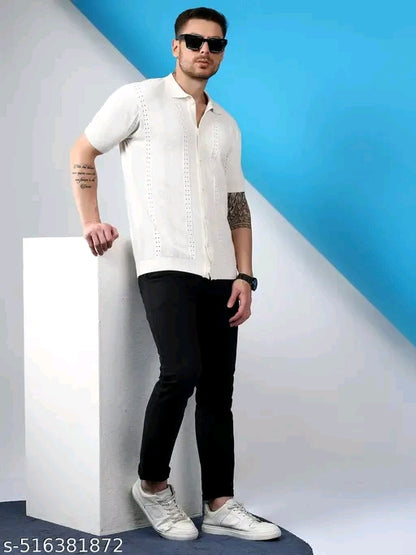 summer wear cotton knitted shirt for Men