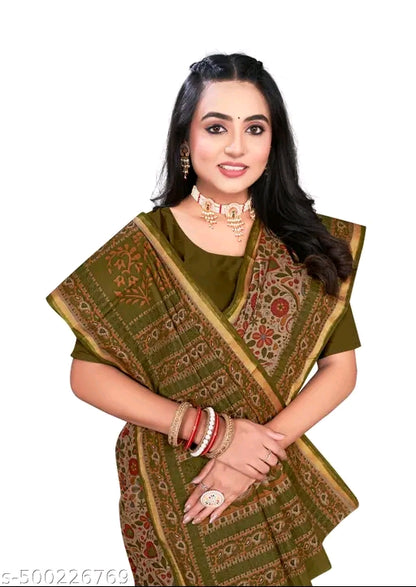 cotton printed saree